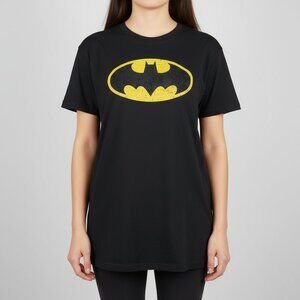 Batman Black and Yellow Sequin Vintage 90's DC Comics Shirt Size S